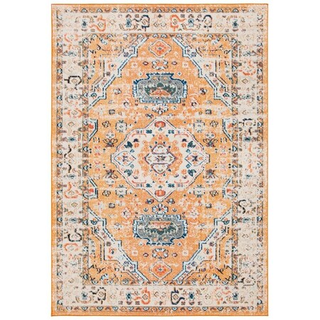 Safavieh 6 x 9 ft. Madison 400 Power Loomed Rectangle Area Rug Orange & Ivory MAD468P-6